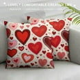 thumbnail image 3 of Nawypu  Valentine's Day Pillow Covers, Valentines Red Hearts Love You More Decorative Pillowcases for Home Sofa Couch Cushion Decor Decoration, 3 of 5