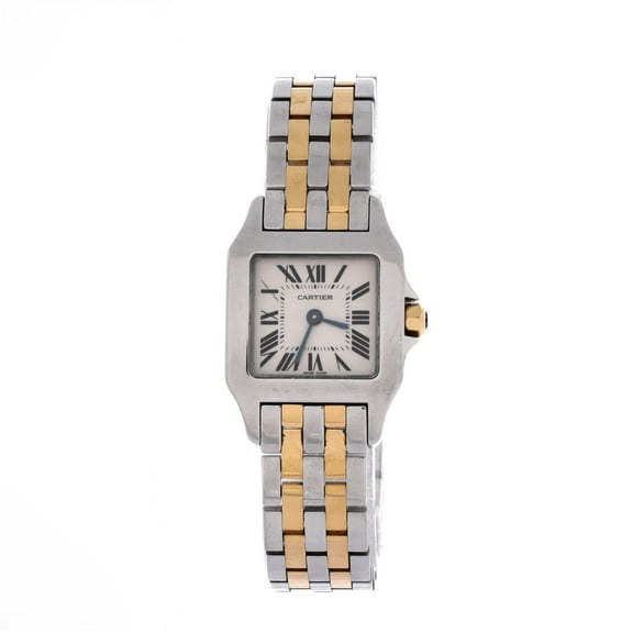 Pre-Owned Cartier Santos Demoiselle Quartz Watch Stainless Steel and Yellow Gold 20 By Rebag