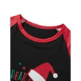 thumbnail image 5 of Family Matching Christmas Pajamas, Letter  Hat Print Long-Sleeved Round Neck Tops + Plaid Pattern Trousers Sleepwear Outfits, 5 of 10