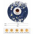 thumbnail image 6 of 13 Inch Round Placemats Set of 4, Navy Blue Snowflake Christmas Non Slip Heat Insulation PP Table Mats, Xmas Winter Snowflake Modern Art Washable Place Mats for Kitchen Dining Party Table Decor, 6 of 7