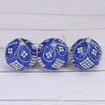 thumbnail image 4 of 3 bolas de adorno para árbol de Navidad, mini bolas de espuma con purpurina para colgar, decoración colgante de 8 cm (azul), 4 of 4