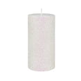 thumbnail image 2 of Zest Candle Pillar Candle, 3 by 6-Inch, Metallic White Glitter, 2 of 4
