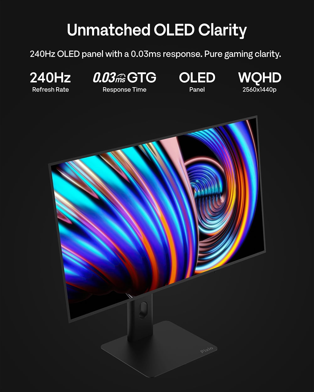 Pixio PX277 OLED Max Gen2 27 inch 240Hz Refresh Rate QHD Wide