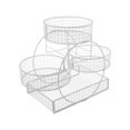 thumbnail image 4 of Cesta de frutas para encimera, frutero de varios niveles, organizador de almacenamiento para cocina, hogar Blanco, 4 of 9