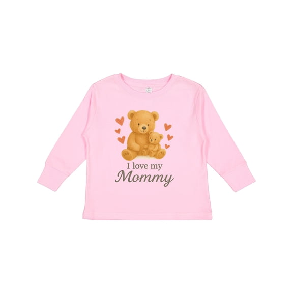Inktastic I Love My Mommy Teddy Bears Boys or Girls Long Sleeve Toddler T-Shirt