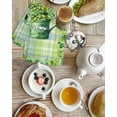 thumbnail image 4 of St. Patrick's Day Kitchen Dish Towels for Drying Dishes Set of 4, Green Shamrock Watering Can Leaf Plaid Waffle Weave Microfiber Hand Tea Bathroom Towels Quick Dry & Absorbent Towel 15.7x23.6, 4 of 7