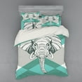 thumbnail image 2 of Ambesonne Modern Bedding Set 3 Pcs, Minimalist Boho, Twin, Teal Grey, 2 of 3