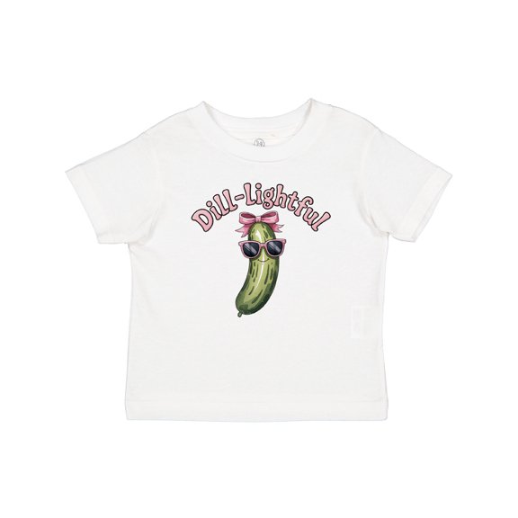 Inktastic Dill-lightful Pickle Girls Baby T-Shirt