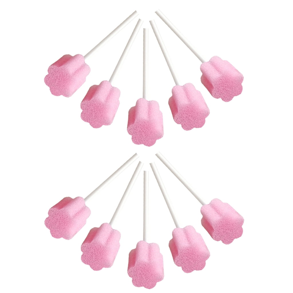 JNANEEI 10Pcs/Set Disposable Oral Care Spong Swabs Unflavored Sterile