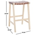 thumbnail image 6 of SAFAVIEH Abreu Rectangle Barstool, Cognac/Light Natural (18.5 in. W x 20 in. D x 30 in. H), 6 of 7