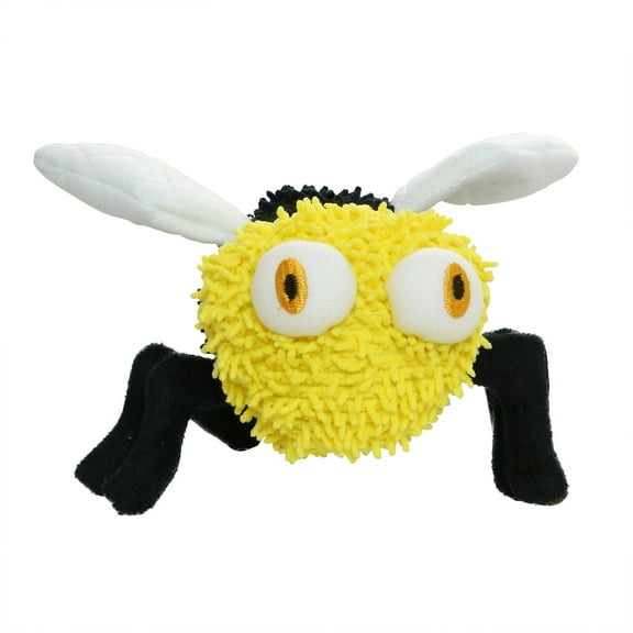 Mighty Microfiber Ball Medium Bee Durable Plush Squeaky Dog Toy