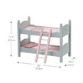 thumbnail image 3 of Olivia's Little World 18" Doll Wooden Convertible Bunk Bed, Gray, 3 of 8