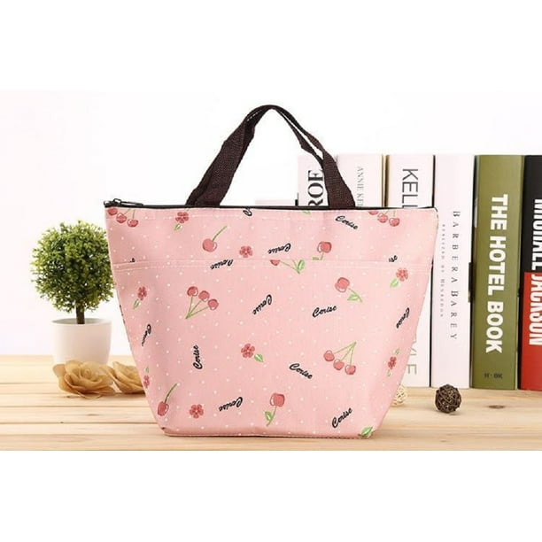 Heavy-Duty Insulated Patterned Nylon Lunch Bag Cherry - Walmart.com ...