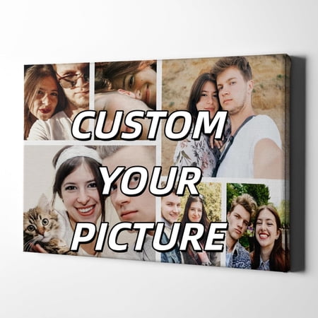 Custom Canvas Style Wall Art Print Personalized Photo Text