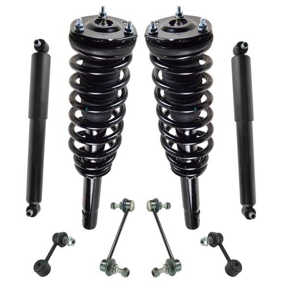 TRQ Front Rear Complete Loaded Strut Shock Sway Bar Link Kit Set 8pc for Fusion SKA67301 Fits select: 2010-2012 FORD FUSION, 2010-2012 LINCOLN MKZ