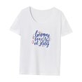 thumbnail image 3 of Camiseta Para Mujer Trajes De Verano Tops De Verano Para Desplazamientos Vacaciones Mochilero S Blanco, 3 of 7