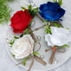 thumbnail image 5 of Qarigey Elegantes padrinos de boda rosas de boda detalle llamativo ramillete de rosas blancas ramilletes de boda hechos a mano Ropa, zapatos y accesorios Miscelánea blanco, 5 of 6