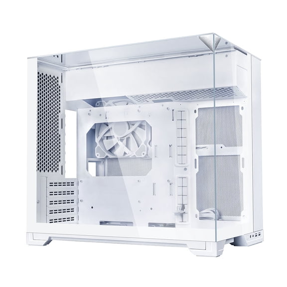 Lian Li O11VMW O11 Vision-M ATX Mid-Tower PC Case with Triple Tempered Glass - White