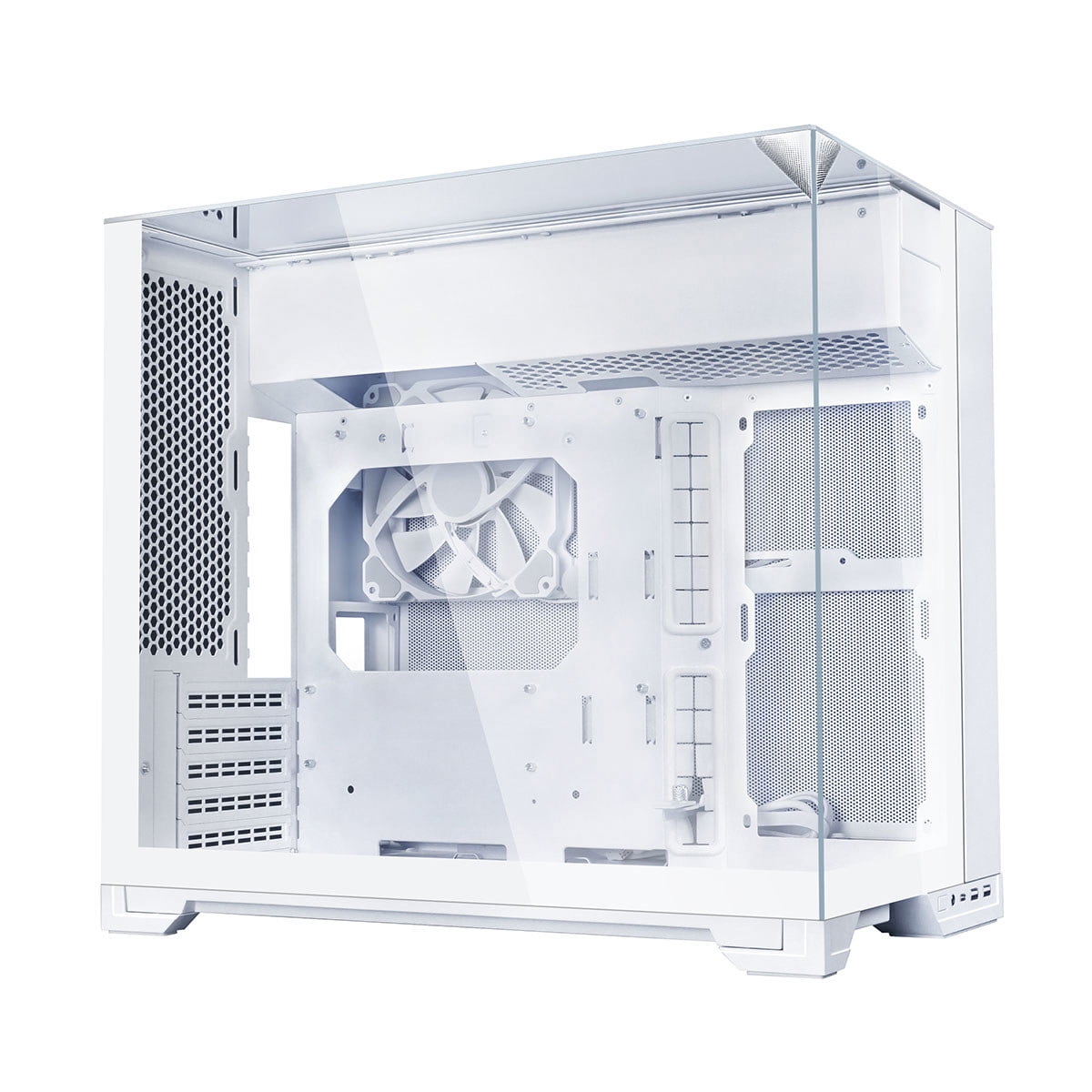 Lian Li O11VMW O11 Vision-M ATX Mid-Tower PC Case with Triple Tempered Glass - White