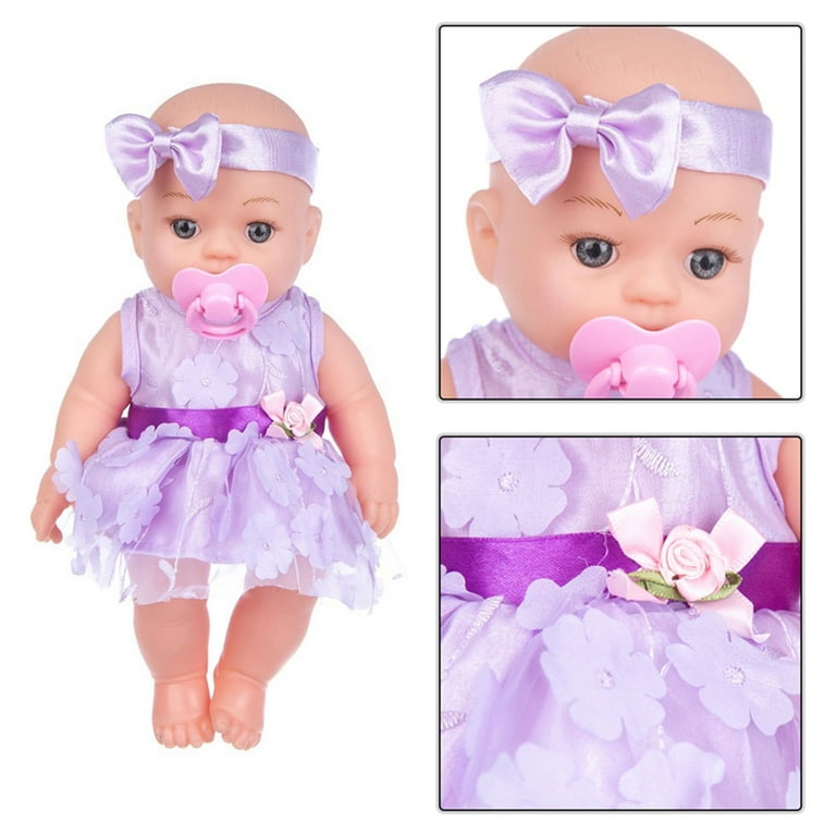 Lifelike Reborn Baby Dolls - 17-Inch Soft Body Realistic-Newborn Baby Dolls  Full Vinyl Body Poseable Baby Girl with Feeding Kit Gift Box for Kids Age