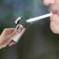 thumbnail image 3 of Dosaele Fingerprint Induction Lighter  USB Rechargeable Plasma Lighter  Battery Powered Flameless Cigarette Lighter  Fashionable Alloy Windproof Lighter, 3 of 4
