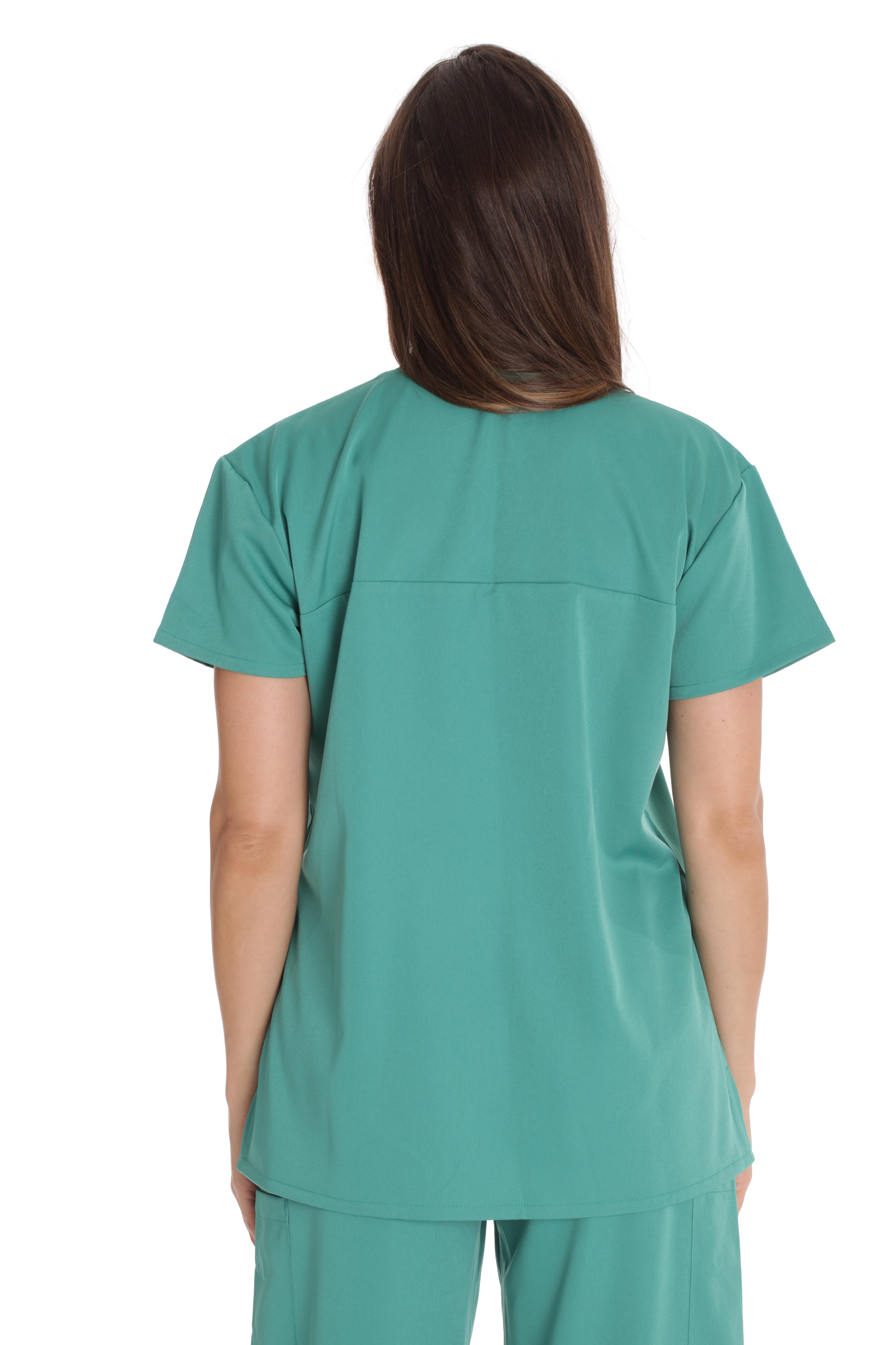 Licensed Green Bay Packers Mock Wrap Scrub Top for Women