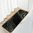 thumbnail image 7 of Area Rugs Carpet for Bedroom Floor Kitchen Rugs Abstract Black Marble Gold Line Bedside Runner Rug Living Room Washable Non Slip 39×20in Sofa, 7 of 7