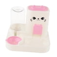 thumbnail image 2 of Alimentador automático para mascotas 2 en 1, contenedor de agua, fácil de limpiar, portátil, multifunción Rosa, 2 of 9