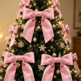 thumbnail image 6 of Pink Velvet Bows 5 Pieces Pre-Tied Decorative Bow Set for Valentine's Day Baby Shower Bridal Party Gift Wrapping, 4.92 inch Romantic Ribbon Decoration, 6 of 9