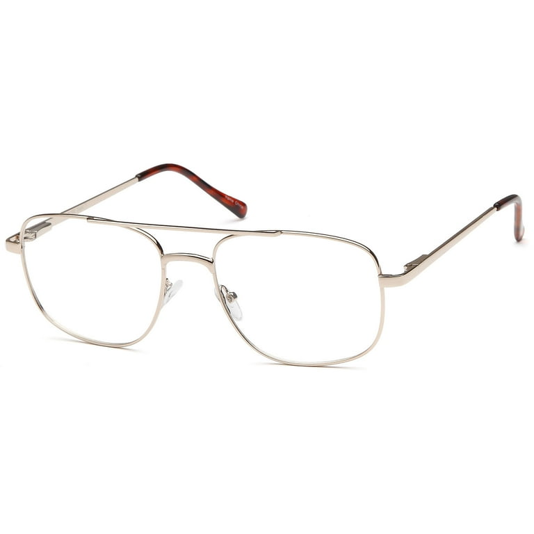 Men s Eyeglasses 56 19 140 Gold Metal Generic Brand