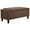 Brown, variant on HOMCOM Storage Ottoman, Linen Upholstered Storage Bench with Lift Top and Button Tufted for Living Room, Gray