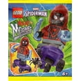 thumbnail image 2 of LEGO Superheroes Miles Morales Minifigure with Skateboard and Web Blast, 2 of 4