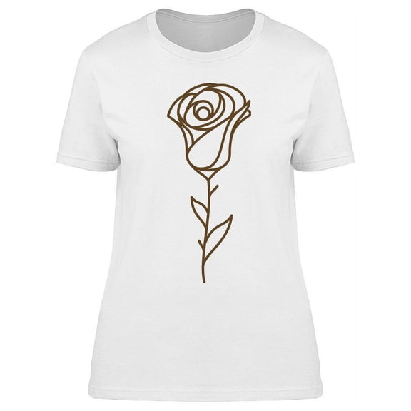 Rose Line Style T-Shirt Women -Image by Shutterstock, Female XX-Large