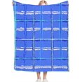 thumbnail image 1 of Abstract Blue Checkered Abstract Colored Stripes a Blue backgro See MoThrow Blanket for Couch Bed Soft Cute Fleece Fuzzy Spring Summer Throw Blankets Cozy Living Room Throw Blanket for Chair, 1 of 5