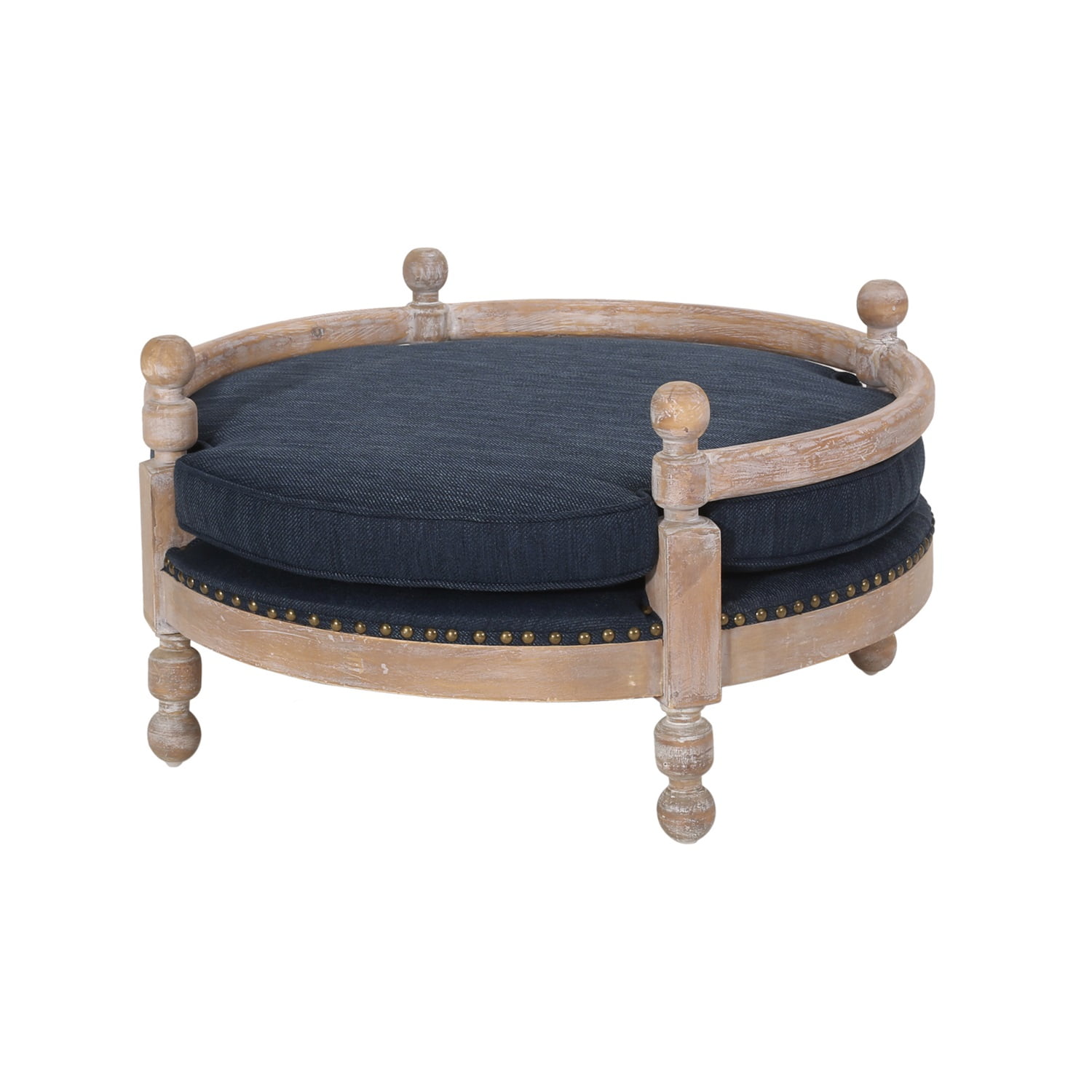 Pefilos 28" Modern Pet Sofa Dog Bed with Velvet Upholstered Mattress Cover and Solid Wood legs, Gray Pefilos 28" Modern Pet Sofa Dog Bed with Velvet Upholstered Mattress Cover and Solid Wood legs, Gray