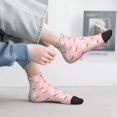 thumbnail image 2 of Fuzoiu Rabbit And Carrot Print Adult Socks, Crew Moisture-wicking Socks, Unisex Cushion Crew Socks,Casual Sports Ankle Socks, 2 of 7