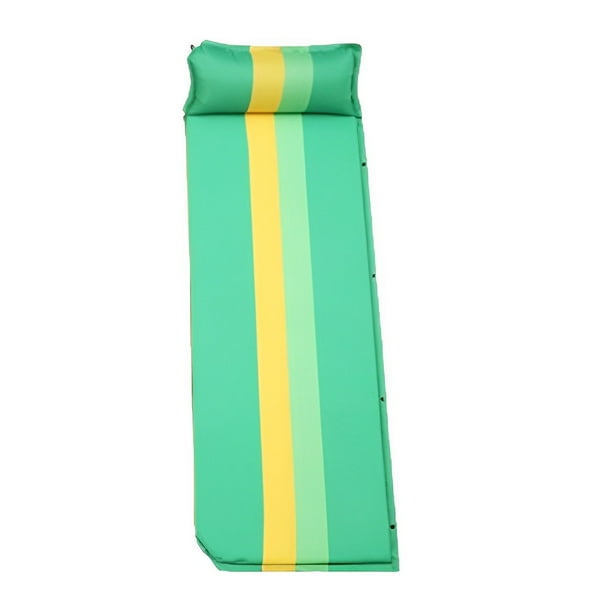 Yuarrent Colchón inflable para exteriores, colchoneta ancha, dispositivo de siesta empalmado autoinflable, almohadilla a prueba de humedad, cojín para carpas Verde Yuarrent OD032011-03