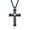 Black & Silver, variant on Stainless Steel Cross Necklace for Men, Religious Fashion Jewelry Gifts 24 In