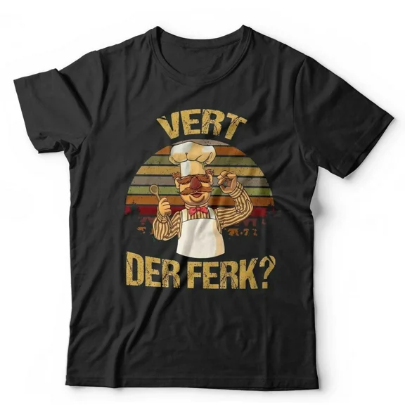 Vert Der Ferk Swedish Chef Vintage Retro Funny Muppet Parody Unisex T-Shirt, up to size 5XL