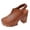 Brown, variant on Womens Breathable Chunky Heel Sandals Adjustable Slingback Platform Perforated Closed Toe Summer Shoes