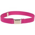 thumbnail image 1 of Ceinture Élastique Ajustable pour Enfants avec Boucle Carrée Argentée - Fuchsia, 1 of 1