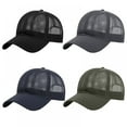 thumbnail image 2 of 1 Pack Summer Mesh Baseball Cap for Men Adjustable Breathable Caps Women Men's Mesh Hat Quick Dry Cool Hats Casual Trucker Hat for Travel Outdoor Sports, Black, Gray, Navy blue and Green, 2 of 9