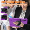 thumbnail image 6 of Shockproof Case for Samsung Galaxy Tab S10+/ S9+/ S9 FE+ Plus 12.4 Inch, 360 Rotating Stand Heavy Duty Protective Shoulder Strap with S Pen Holder Cover for Galaxy Tab S10+/S9+/S9 FE+, Purple, 6 of 20