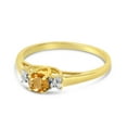 thumbnail image 3 of 10k Yellow Gold Round Citrine And Diamond Ring, 3 of 6