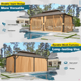 thumbnail image 5 of Hommow 12' x 20' Hardtop Gazebo Aluminum Frame Gazebo with Galvanized Steel Double Roof, 5 of 11