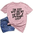 thumbnail image 6 of Ichuanyi Womens Shirts , Women's Fashion Printed Plus Size O-Neck T-Shirts Short Sleeve Graphic Tee Tops, 6 of 7