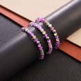 thumbnail image 3 of Violet Andromeda | Silver | Galaxy Glass Bead Bracelet, 3 of 9