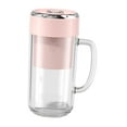 thumbnail image 1 of Licuadora eléctrica de tamaño personal, práctica y práctica para el hogar, picnic y cocina. Rosa, 1 of 9