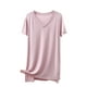thumbnail image 1 of Fiudx Camisetas para Mujer Camisa Informal Fina y Básica para Mujer, Top/Camisa Ajustada de Manga Corta con Cuello Redondo y Longitud Media, 1 of 4