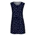 thumbnail image 4 of Robes d'Été pour Femmes 2022 Robe Débardeur Sans Manches Col Rond Décontractée Ample Simple Ligne Courte Mini Robe de Plage, 4 of 5